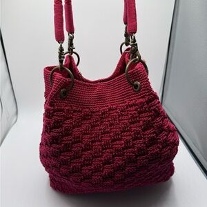 The Sak Fuchsia Knit Shoulder Bag